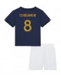Frankrike Aurelien Tchouameni #8 Replika Hemmakläder Barn VM 2022 Kortärmad (+ byxor)
